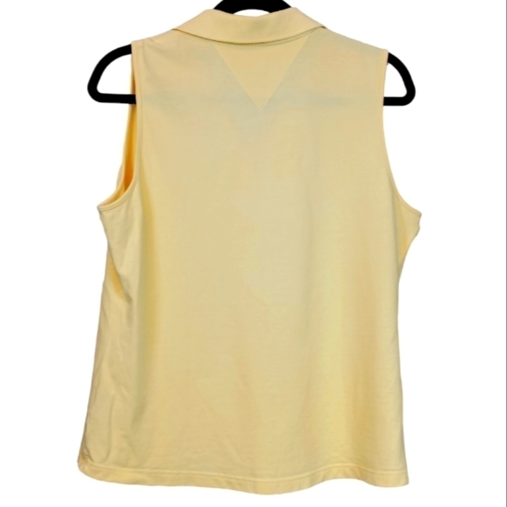 Tommy Hilfiger sleeveless yellow collared polo golf shirt size large - Picture 4 of 7